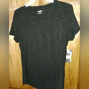 Avia Black Commuter Tee NWT New Women's Size XS 0-2 Short Sleeves